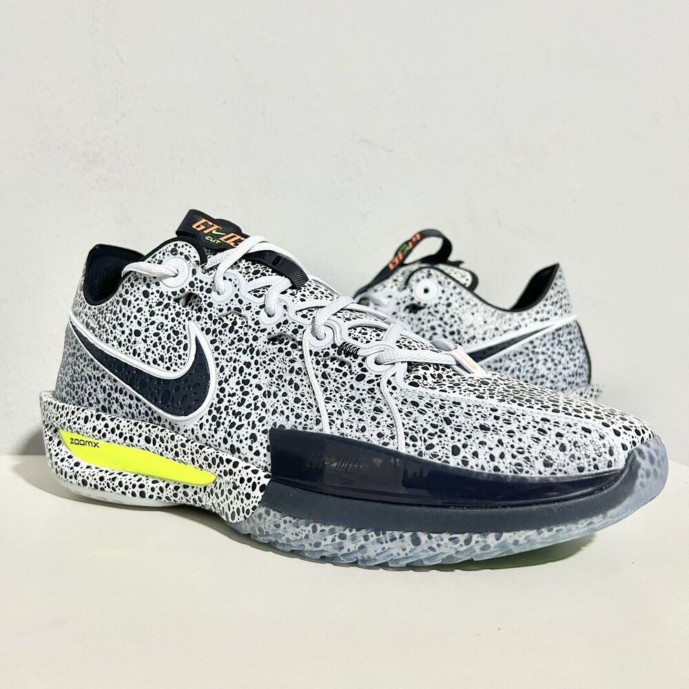 Nike Air Zoom GT Cut 3 “Electric Pack” Mens Size 13 White Black Basketball Shoes